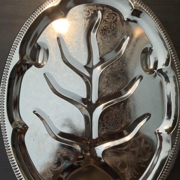 Vintage Other - Vintage NWOT Tree of Life Footed  Silver Meat Platter